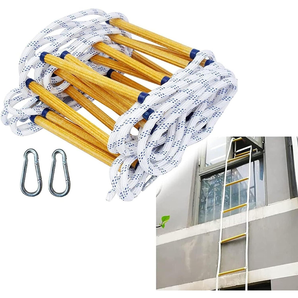 Fire Escape Rope Ladder 30M 98.4Ft Emergency Safety Ladder For Home And Office Easy Quick Escape 9330225538400