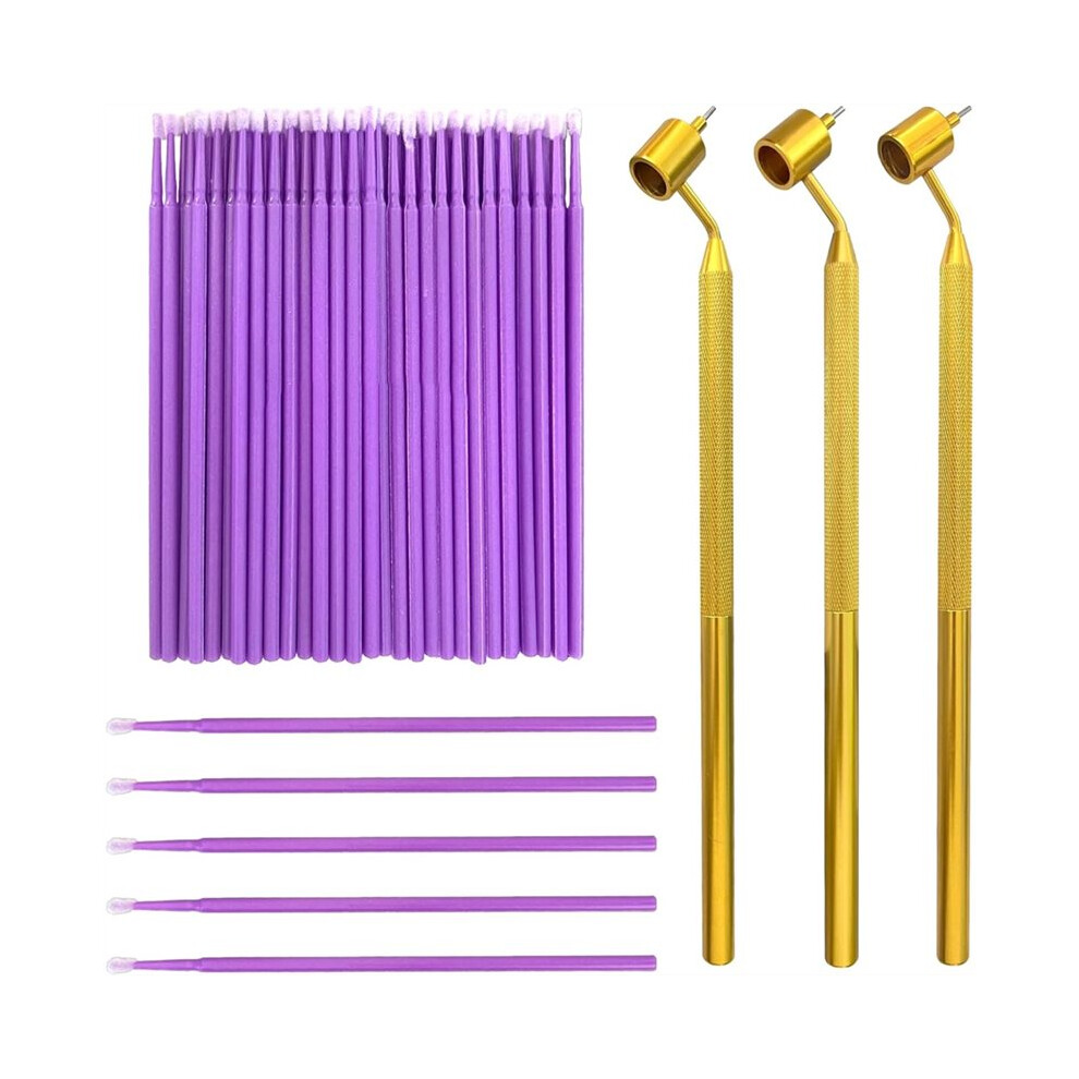 103 Pcs Detailing Fine Painting Pens, 0.3Mm 0.5Mm And 0.7Mm Fluid Writer Paint Applicator Pen For Auto Repair Gold Tauoh