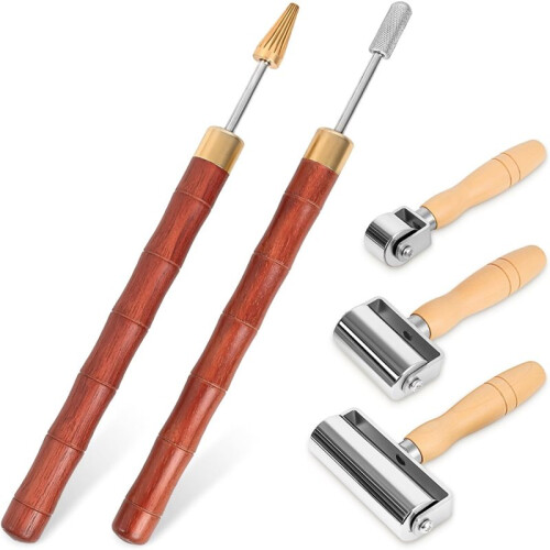 Leather  Dye Pen, Leather  Roller Pen Applicator, Compatible with Dyeing DIY Working,Leather  Printing Tool