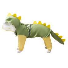 Large Dog Dinosaur Raincoat Golden Retriever Four Legged Waterproof Clothes Pet Summer All Inclusive with Tail Stereo A