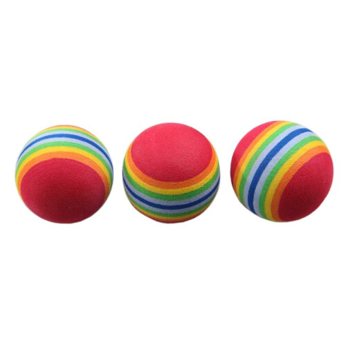 150Pcs  Swing Training Aids Indoor Practice Sponge Foam Rainbow Balls 1
