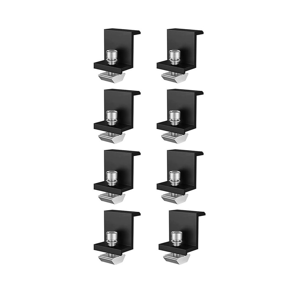 Pack Of 8 Solar Module Clamps,Aluminium Pv Module End Clamps,For Solar Panel, Solar Fixings For Roofs, Walls, Boats 6031151813267