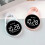 Digital Keychain Pocket Watch Touch Control Timekeeping Device For Study Exam Plastic Small LED Electronic Clock Gift White 4