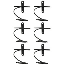 Pack of 6 Wall Mounted Wine Racks - Red Wine Bottle Display Holder with Screws, Metal Hanging Wine Rack Organizer