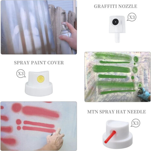 Spraying Paint Caps Variety Pack - 27 Pcs with 9 Types for Different Cans, Nozzles, and Tips 1