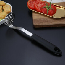 Presse-purée LsCook en acier inoxydable 304 avec poignée en silicone (noir)