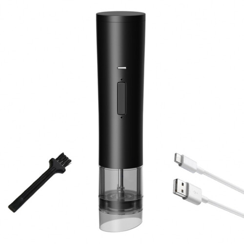 Multi-functional Electric Seasoning Grinder, Adjustable Coarse Pepper Grinder (Black)