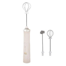 Wireless Mini Electric Milk Frother For Home Handheld Egg & Cream Whisk, Spec: R-3 White