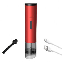 Broyeur à épices électrique multifonctionnel pour la cuisine avec finesse réglable (rouge)