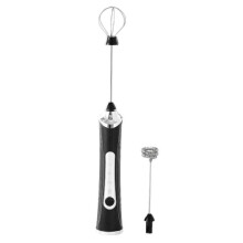 Mini mousseur à lait électrique portable pour la maison, 3 vitesses, rechargeable, fouet à œufs, caractéristiques : double tête, noir