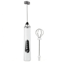 Mousseur à lait électrique et mousseur à café pour usage domestique, mini fouet à œufs portable sans fil, spécifications : double tête