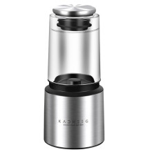 Kacheeg 70ml Transparent Pepper Grinder with Adjustable Coarse to Fine Ceramic Blades 11 x 4.9 x 4cm