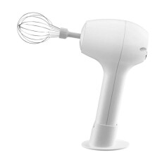 Wireless Electric Egg Whisk With Base Handheld Mini Multifunctional Milk Frother, Spec: Single White