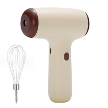 Mélangeur électrique multifonction sans fil miniature et portable, couleur : kaki à un seul manche (5 vitesses)