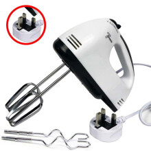 Elektrischer Mini-Schneebesen für den Haushalt, ideal zum Backen und Sahneschlagen. Ausstattung: UK-Stecker + 4 Rührstäbe