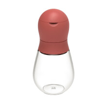 Stainless steel bowling ball-shaped manual grinder for pepper and coffee (red)