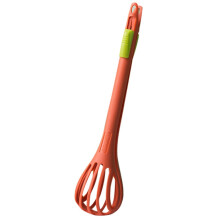 Mehrzweck-Eierquirl aus Nylon, doppelt verwendbare Küchenzange, Handmixer, Backwerkzeug (orange)