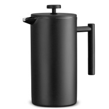 1000 ml French-Press-Kaffeemaschine, doppelwandig, hitzebeständig, Edelstahl-Isolierkanne, 3-stufiges Filtersystem