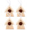 Ρουστίκ διακοσμητικά στολίδια απαλής υφής, βαφόμενο σετ σπιτιών πουλιών 1