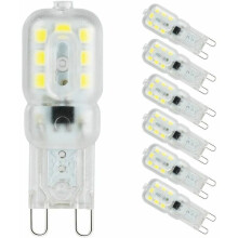 G9 bulb cool white light 6000K G9 LED 3W equivalent to a 33W halogen bulb AC 220V - 360 beam angle 6pcs