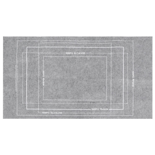 Tapete de feltro para quebra-cabeça doméstico, compatível com crianças, 66 x 117 cm (26 x 46 polegadas), cinza.