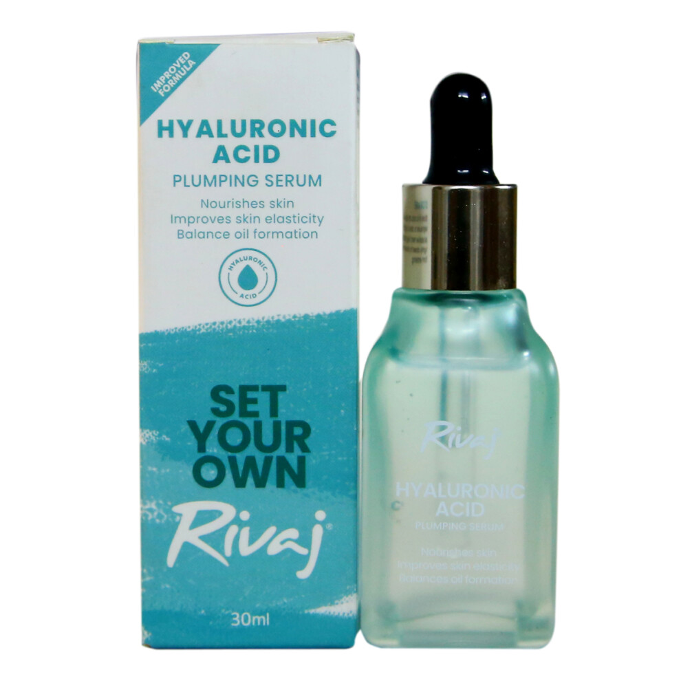 Rivaj Hyaluronic Acid Plumping Serum |Lightweight water-based serum , Restore Skin Hydration - 30ml