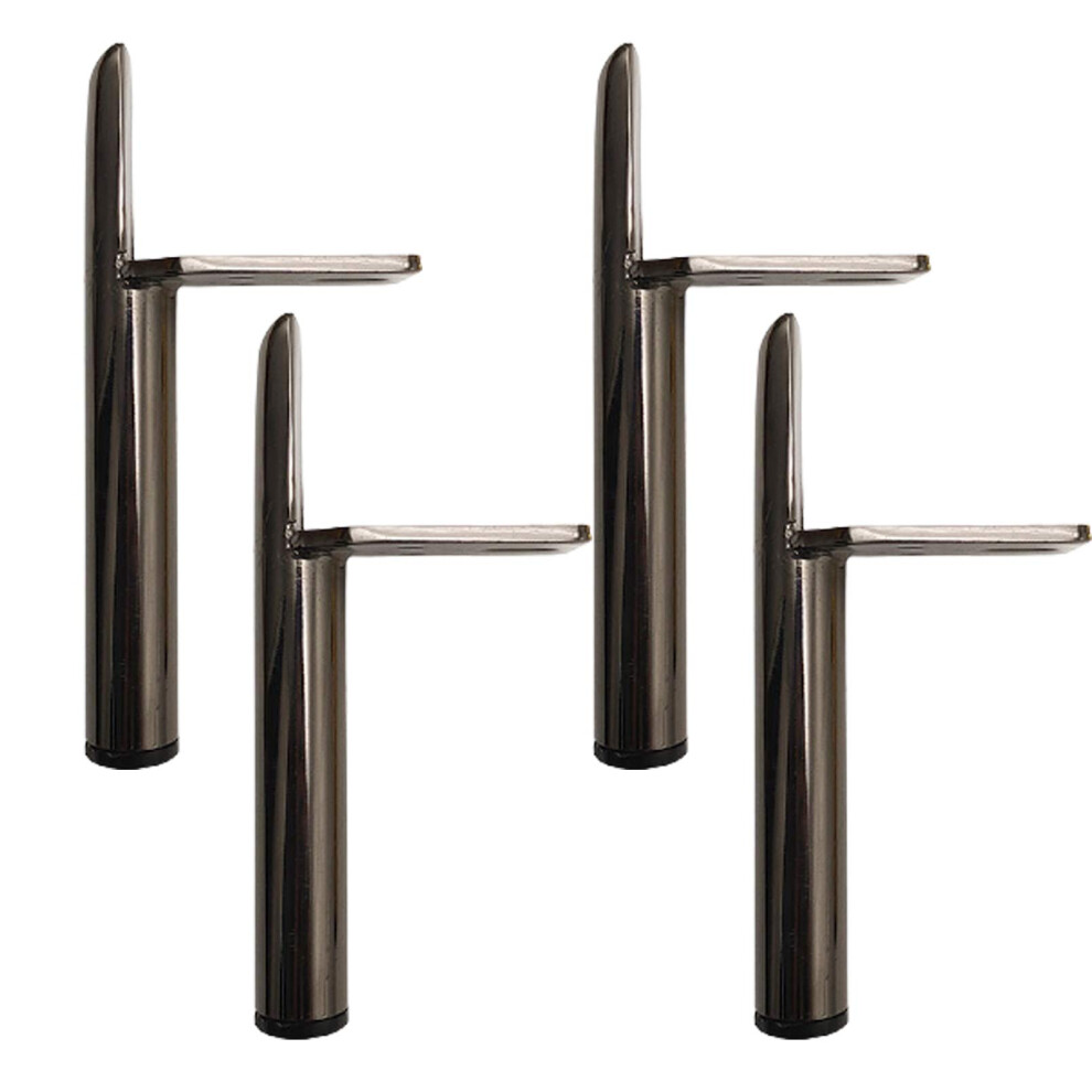 4 Pcs Metal Furniture Legs 15Cm Gun Black Sofa Legs Set, Durable Support Feet For Cabinet And Chair 9073542201083