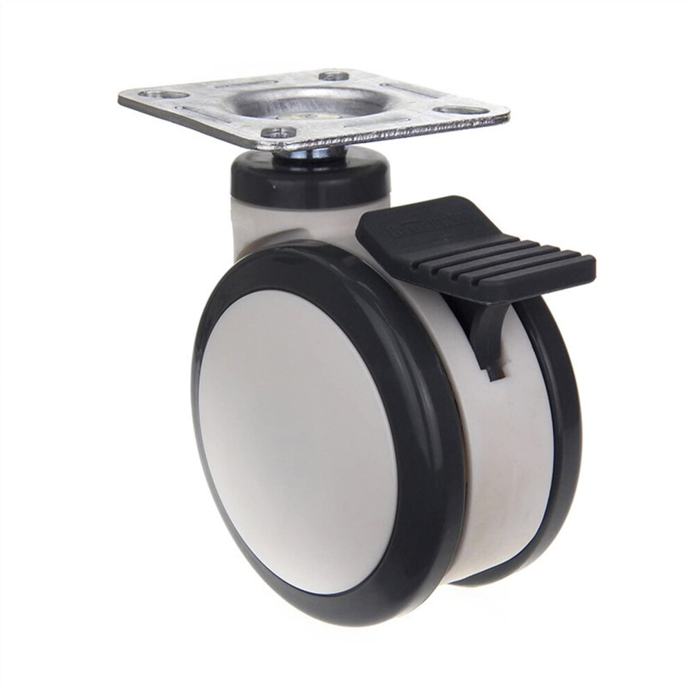 3 Inch Caster Wheels With Brake Set, Heavy Duty Swivel Casters, Smooth Quiet Rolling, 4Pcs 9330225538868