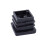 Square Tubing Pipe End Caps Insert Plugs M8 Thread 20X20mm 40Pcs Black 3