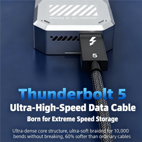 80Gbps for  5 M.2 NVMe SSD Enclosure Transfer Rates over 6000MB/ for  M4 Pro 1