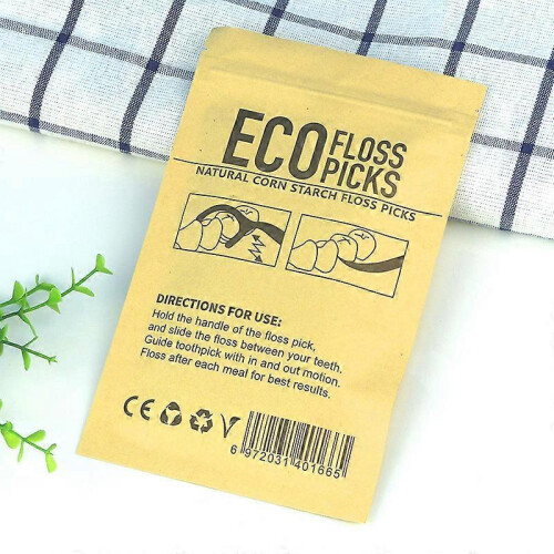 Premium Eco Dental Floss Picks - 50*2 100pcs flosser Value Pack  Biodegradable Flossers 2