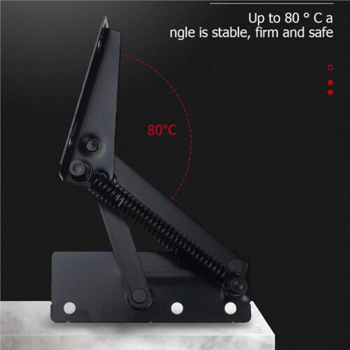 1 Pair Foldable Lifting Bracket Cabinets Sofa Hinge Lifter Furniture Storage Support Hinges Spring Standing Rack Hinge 2