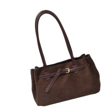 Multifunctional Suedes Shoulder Bag Retro Inspired-Coffee
