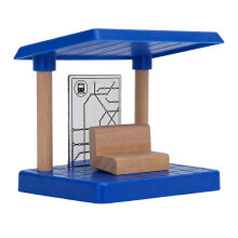 Safe Wooden Track Barrier Station for-Blue Assembled waiti