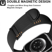 Upgraded Strap Compatible with Apple Watch 38mm 40mm 41mm,Magnetic Adjustable Band for iWatch Series 9 8 7 6 5 4 3 2 1 SE,Black