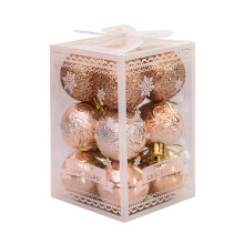 12 stk. julekuglepynt sæt, champagne julekugler juletræskugler champagne glitrende juletræsvedhæng dekorative ophæng