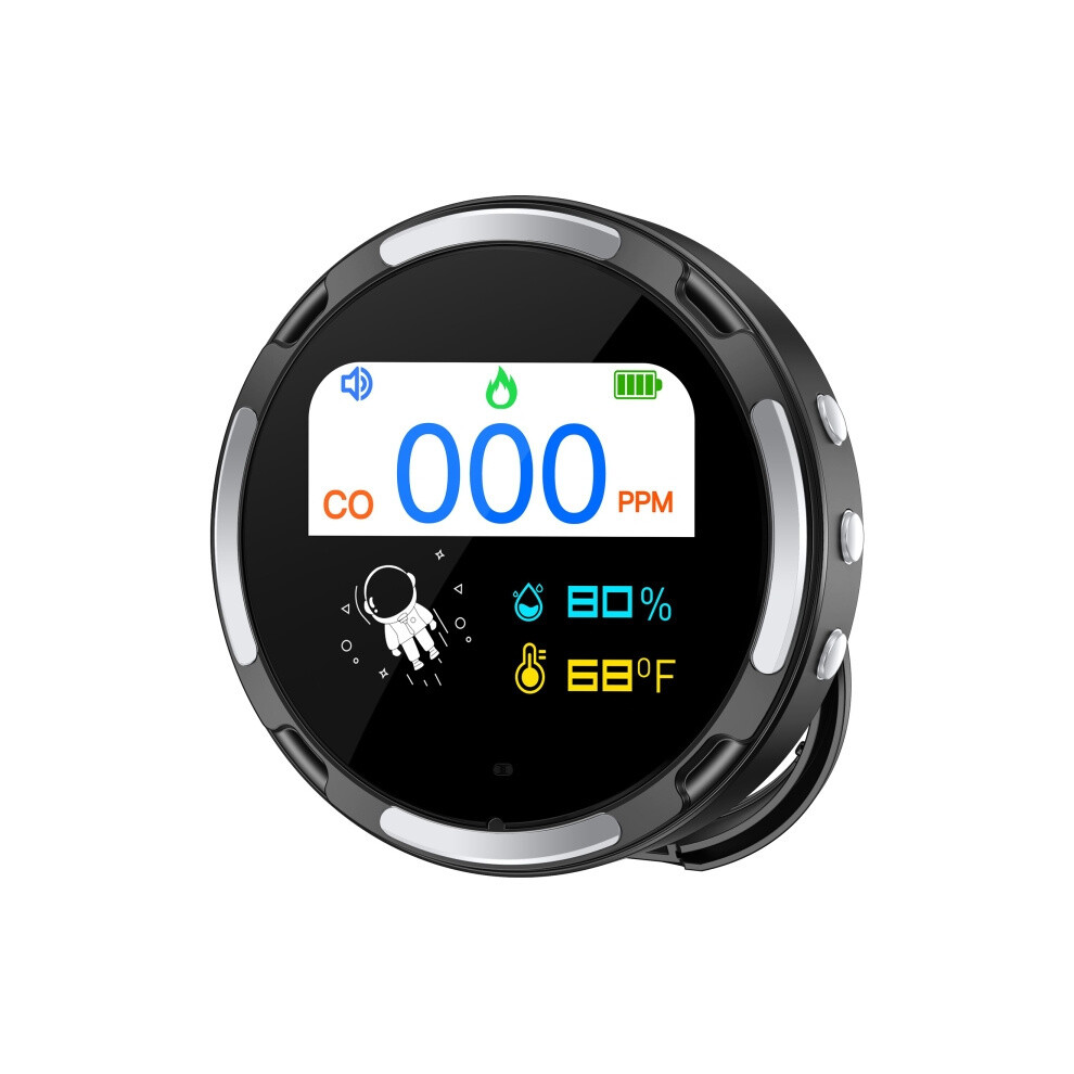 Portable Waterproof Carbon Monoxide Alarm Detector(Black) 6083684916427
