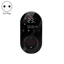 Termostato LED BHT12-EW para enchufe con WiFi, estándar europeo (negro)