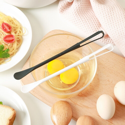 5 Mini Egg Beater with Small Spoon Kitchen Multi-Functional Stirring Stick (Black) 1
