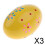 3x Wood Hand Shaker Egg Intelligence Percussion Toy for Early Learning Yellow 5