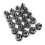 20PCS 33mm Chrome Lug Nut Covers ABS Plastic Push- for Semi Trucks 2