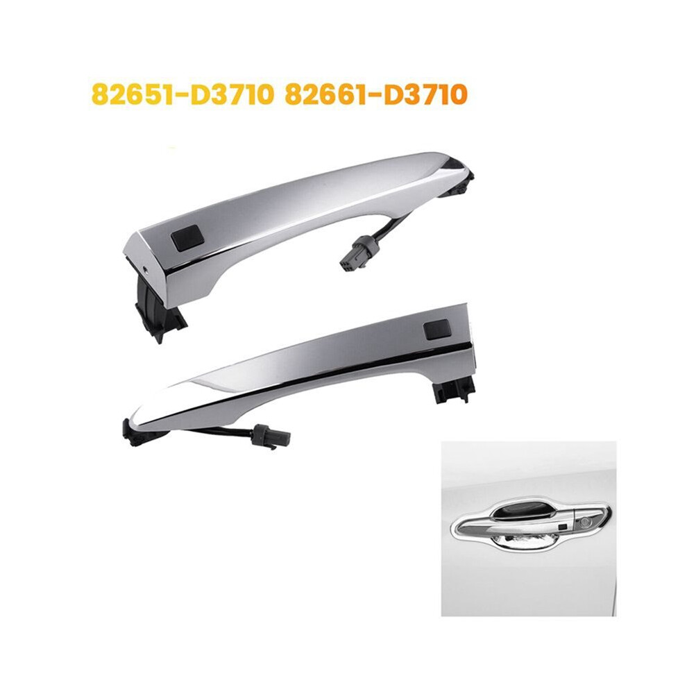 4Xdoor Exterior Handle W/Cover Kit Chrome For Tucson 16-21 82651-D3710 82661-D3710 83651-D3010 83661-D3010 4711493914663