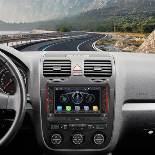 Rádio Automotivo Multimídia de 7 Polegadas com Tela de Navegação MP5, CarPlay Sem Fio e para Android Auto para , Reprodutor  Portátil. 2