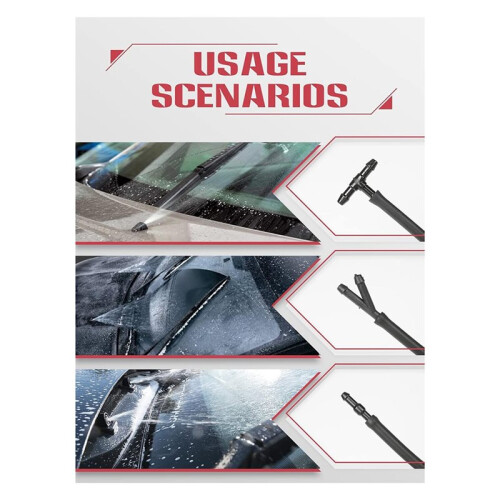 Windshield Washer Nozzles Kit, Replacement for , , , Ram - Washer Jet and Fluid Hose with Connector 1