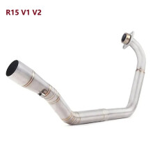 Motorcycle Titanium Alloy Exhaust Front Escape System Pipe for YZF-R15 V1 V2 2008-2017 Muffler Exhaust Pipe