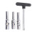 Automotive Glow Plug Socket Tool Set 3/8in Interface T Bar 8mm 10mm 12mm Plug Socket for Automotive Efficient Repair 5