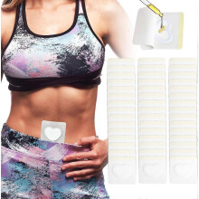 45pcs Castor Oil Patches for Belly Button, Castor Oil Pack Wrap for Belly Button, Self Adhesive Disposable Patch Cover