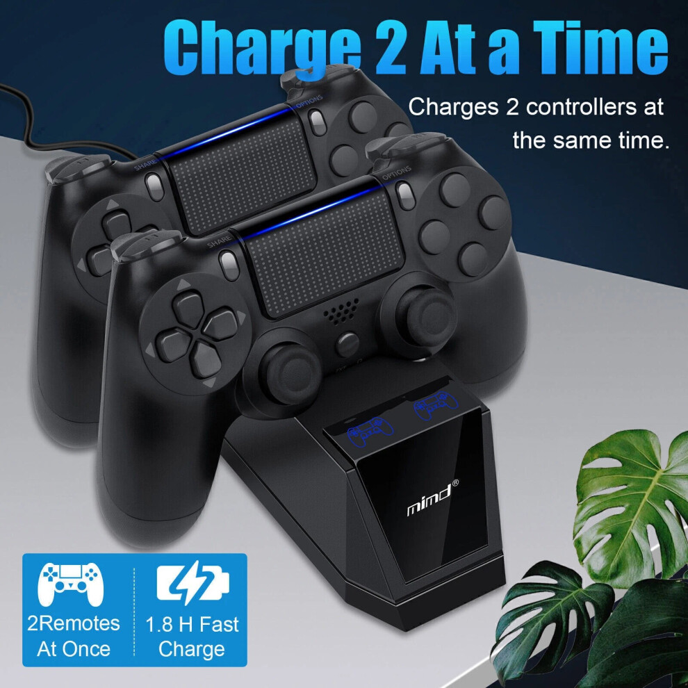 Ps4 Controller Charger Dock Dual Charging Station Led For Playstation 4 Uk 5098009012112