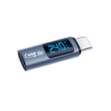 USB C OTG Adapter Type C to USB Type-C 40Gbps 240W Digital Display OTG Adapter Data Transfer Adapter Slate Gray