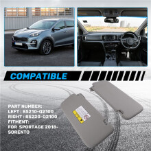 1Pair Car Sunvisor with Makeup Mirror 85210-Q2100 85220-Q2100 for Sportage Sorento 2018-